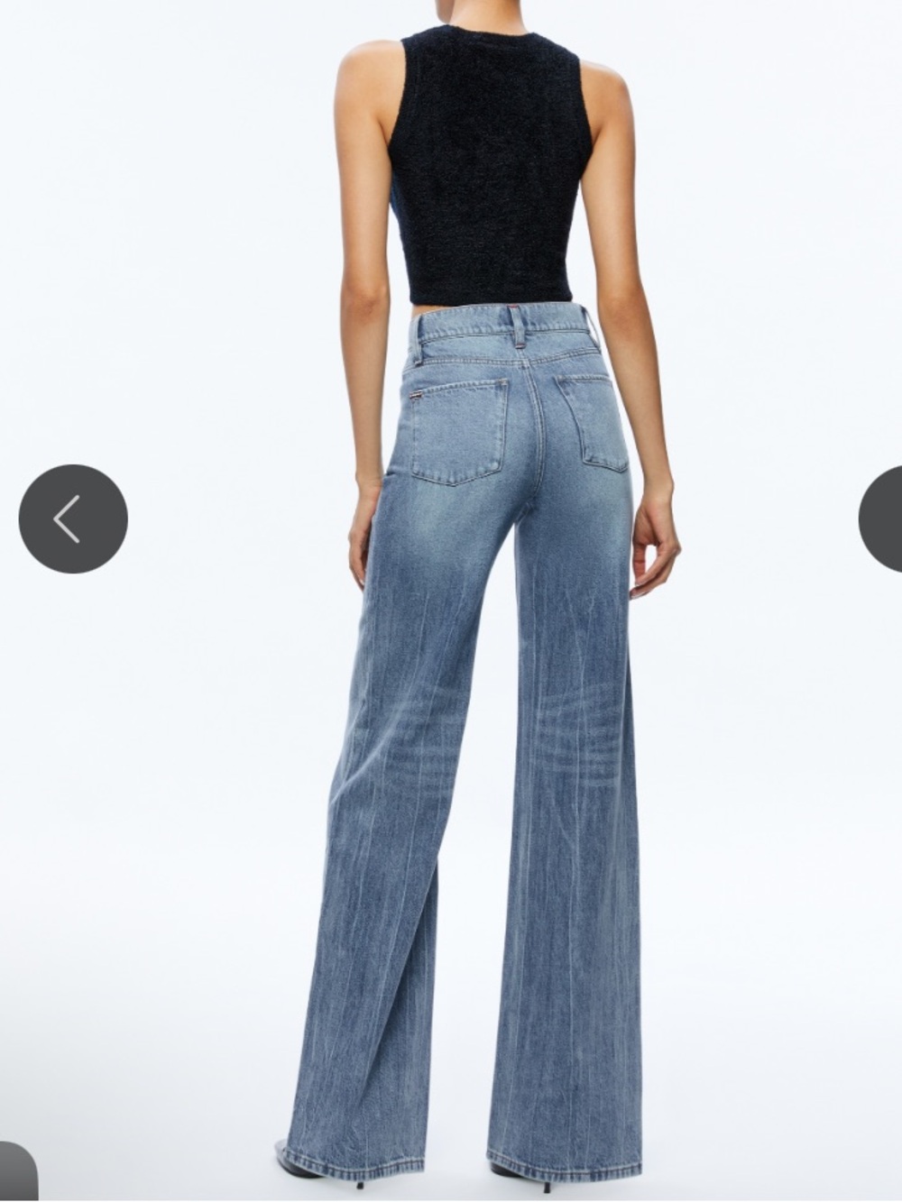 ALICE +OLIVIA Weezy High Rise Jean in Sadie Light Vintage Blue wash - Size 24 - Picture 2 of 11